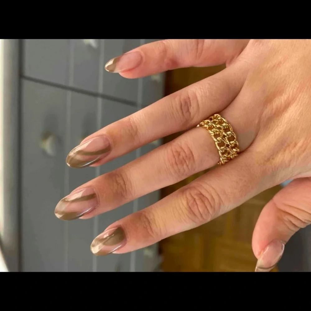 Gold Chain Ring adjustable - Picture 4 of 5